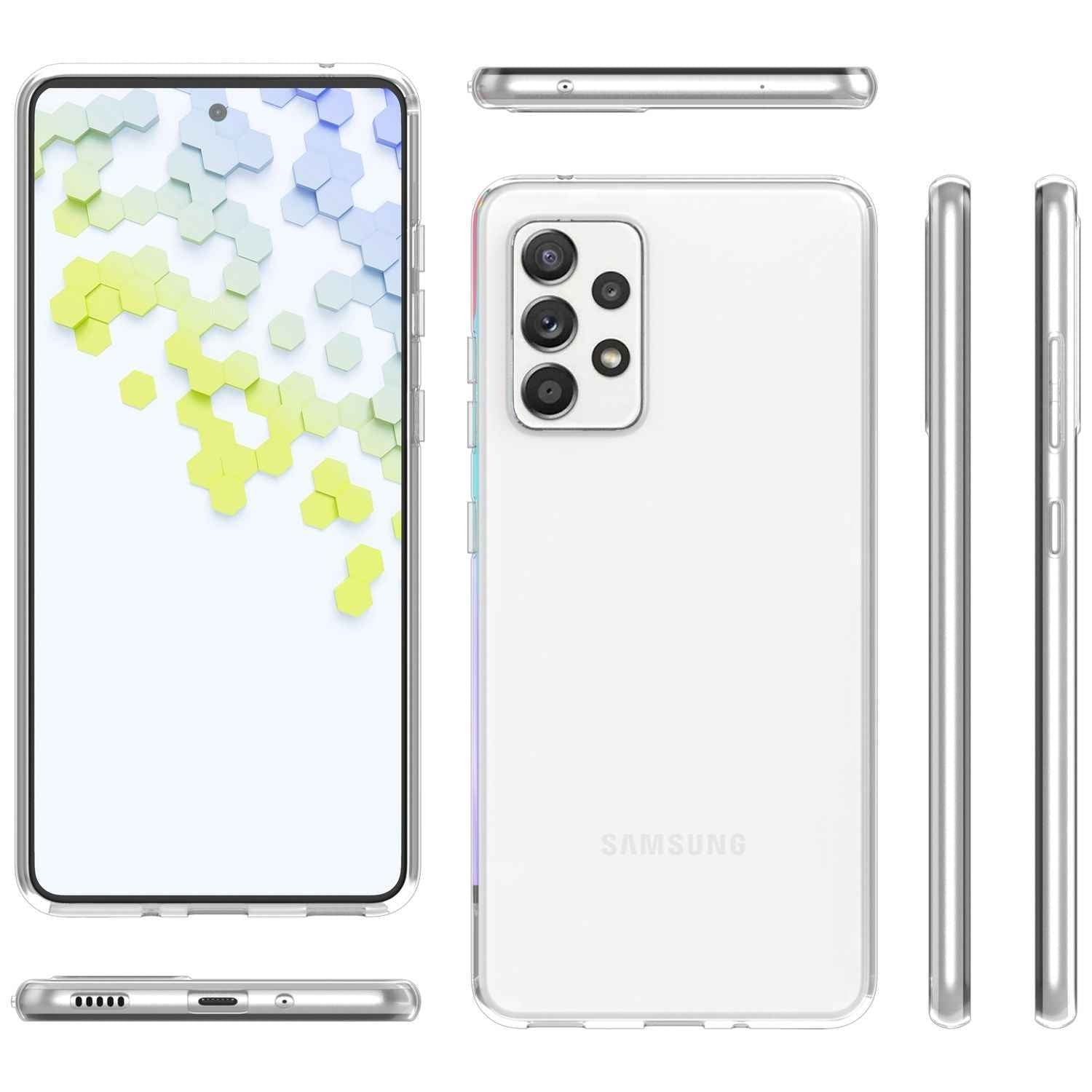 NALIA Klare Silikonhülle für Samsung Galaxy A53, Transparent Anti-Gelb Durchsichtig, Stoßfeste Schutzhülle Handyhülle