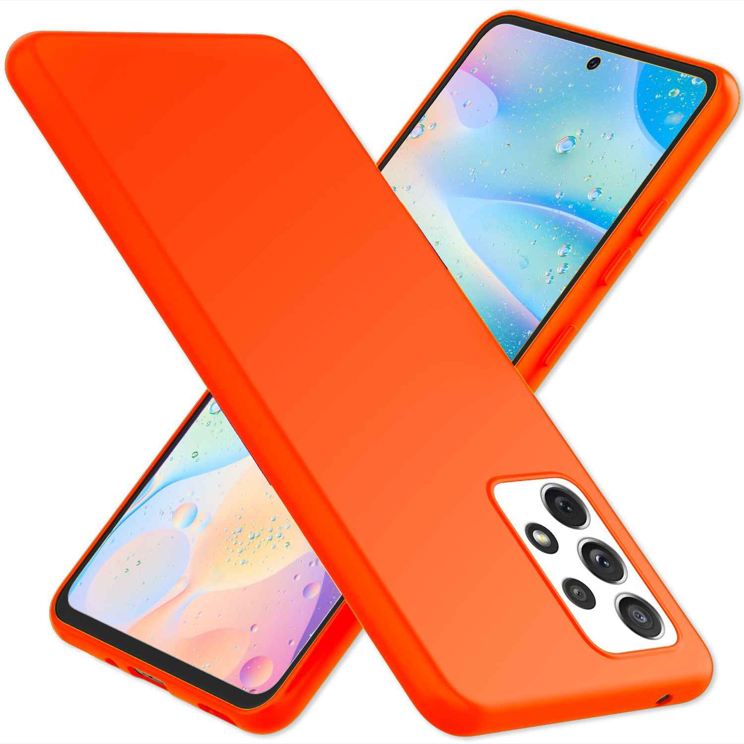 Für Samsung Galaxy A33 - Bunte Neon Silikon Hülle Rutschfest Dünn Schutz Cover