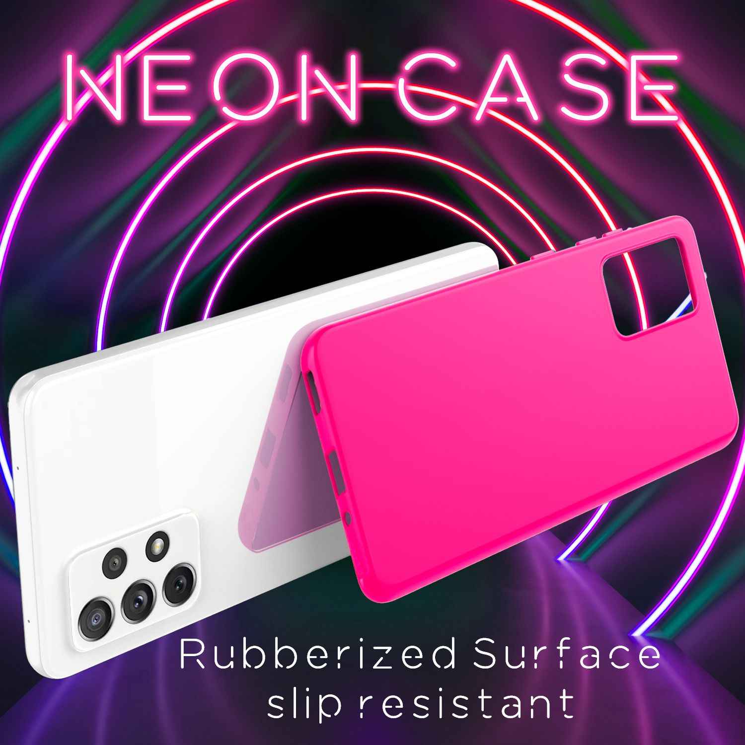 Für Samsung Galaxy A33 - Bunte Neon Silikon Hülle Rutschfest Dünn Schutz Cover