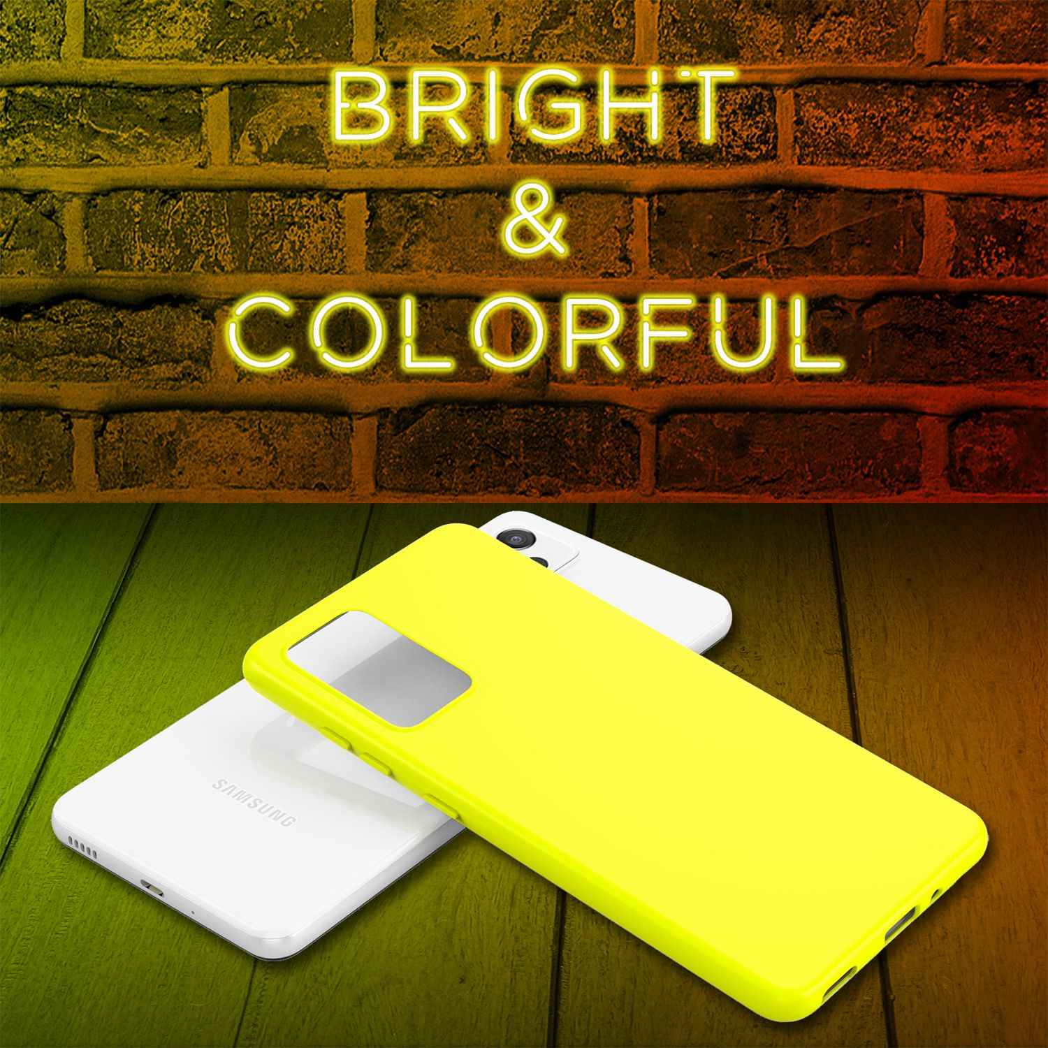 Für Samsung Galaxy A33 - Bunte Neon Silikon Hülle Rutschfest Dünn Schutz Cover