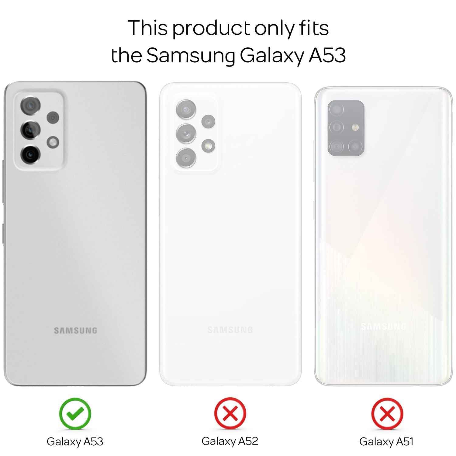 NALIA Klare Glitzerhülle für Samsung Galaxy A53, Durchsichtig Vergilbungsfrei