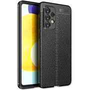 Für Samsung Galaxy A33 - Leder Look Case Anti-Fingerabdruck Silikon Handy Hülle