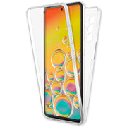 NALIA Klare 360° Schutzhülle für Samsung Galaxy A53, Komplettschutz Transparent Anti-Gelb Durchsichtig Robust, Hardcase & Silikon Bumper & Displayschutz, Full-Cover Etui Handyhülle