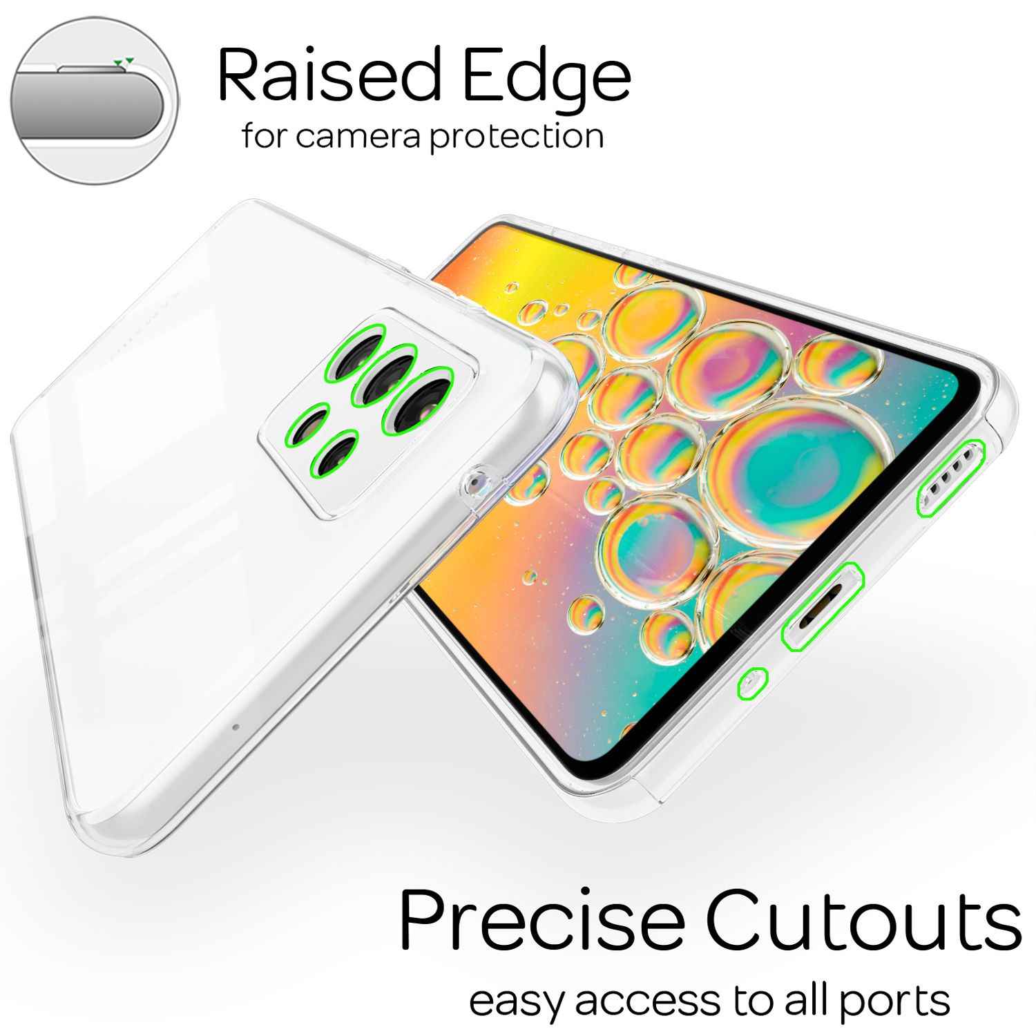 NALIA Klare 360° Schutzhülle für Samsung Galaxy A53, Komplettschutz Transparent Anti-Gelb Durchsichtig Robust, Hardcase & Silikon Bumper & Displayschutz, Full-Cover Etui Handyhülle