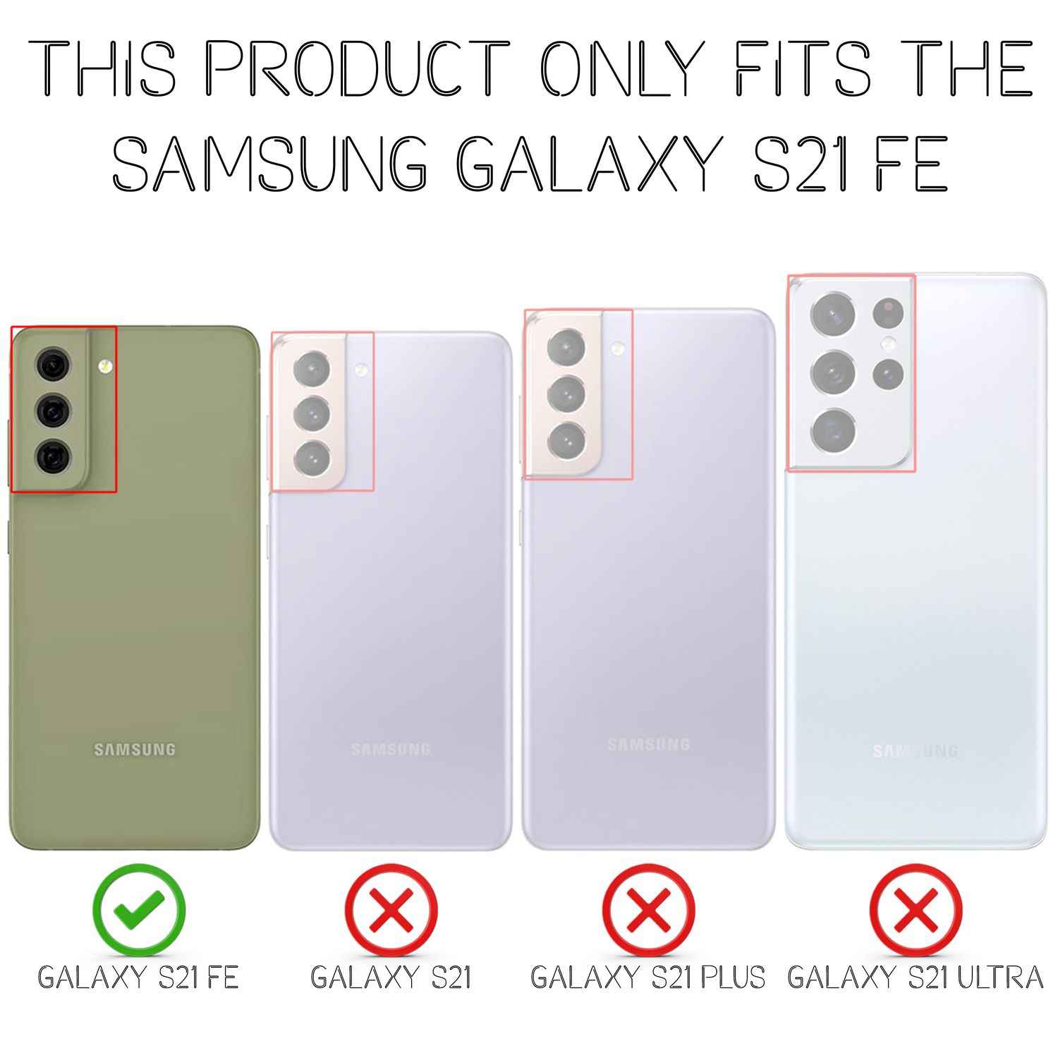 NALIA Klare Neon Silikonhülle für Samsung Galaxy S21 FE, Durchsichtig Bunt Leuchtend Anti-Gelb Vergilbungsfrei, Robuste Handyhülle Schutzhülle