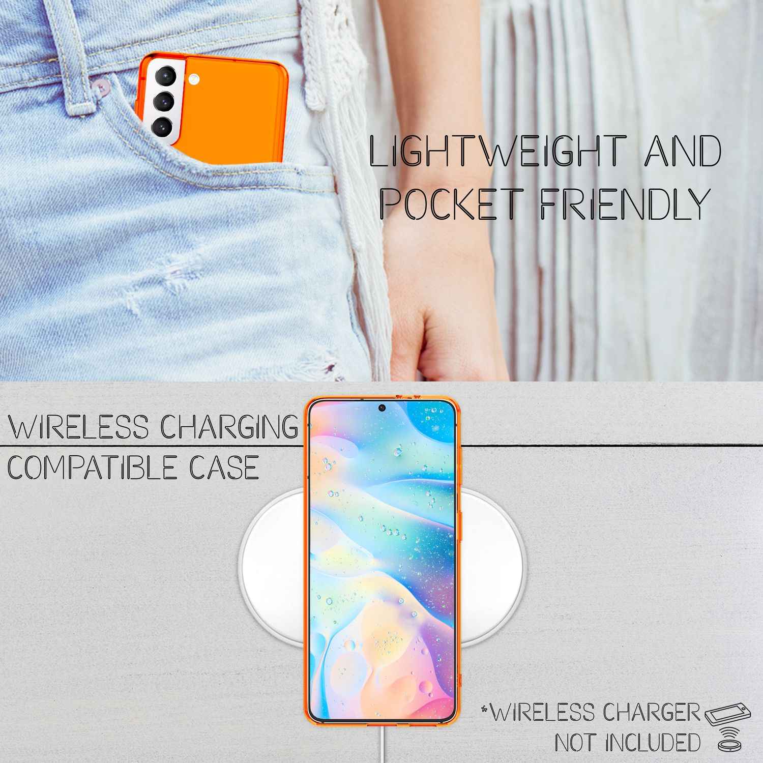 NALIA Klare Neon Silikonhülle für Samsung Galaxy S21 FE, Durchsichtig Bunt Leuchtend Anti-Gelb Vergilbungsfrei, Robuste Handyhülle Schutzhülle