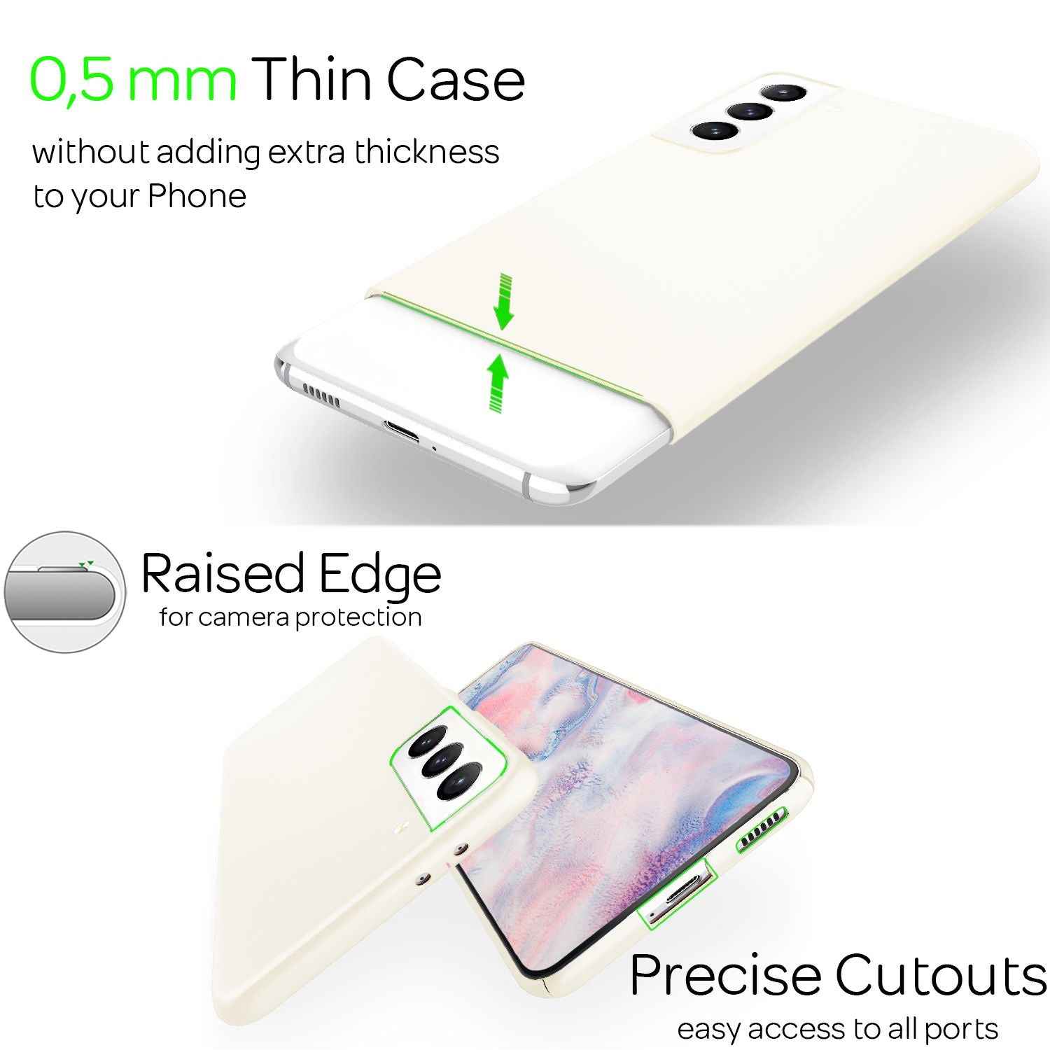 NALIA Ultra-Dünnes Hardcase für Samsung Galaxy S22