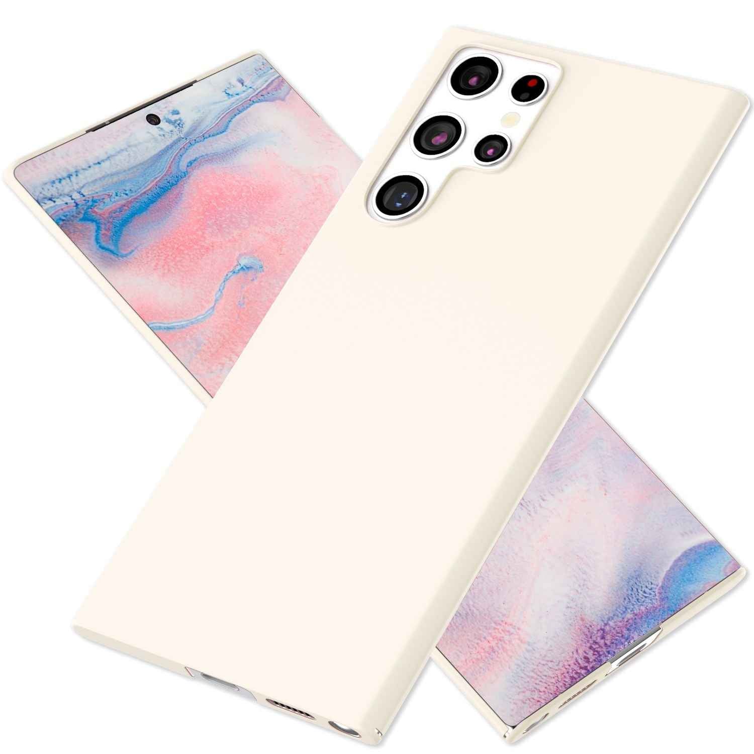 NALIA Ultra-Dünnes Hardcase für Samsung Galaxy S22 Ultra, Anti-Fingerabdruck Seidig-Matt Rutschfest Extra-Leicht 0,5mm Schlank, Harte Schutzhülle