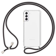 NALIA Handyhülle mit Kette für Samsung Galaxy S22 Plus, Transparente Schutzhülle & Handy-Schnur zum Umhängen, Robust Vergilbungsfrei Klar