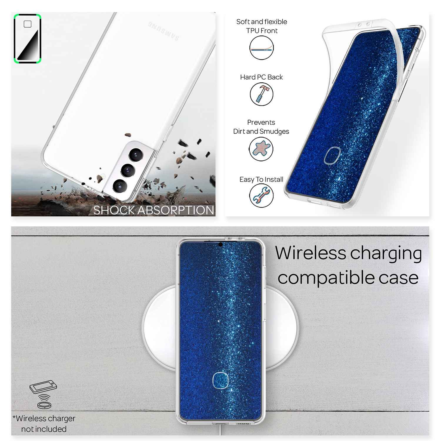 Klare Schutzhülle Für Samsung Galaxy S22 - 360° Handy Hülle Hard Case Smartphone