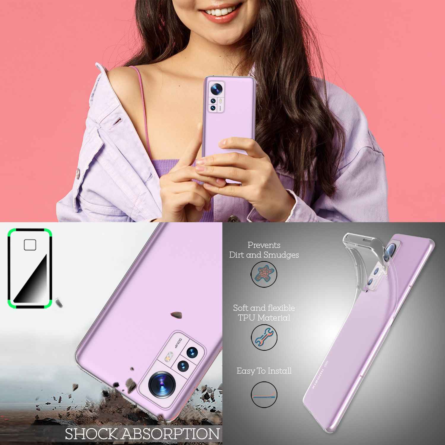Klare Silikonhülle für Xiaomi 12/ Xiaomi 12X - Silikon Handy Hülle Case Cover