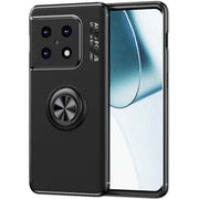 Matt-Schwarze Ringhülle für OnePlus 10 Pro - Handy Silikon Hülle Smartphone Case