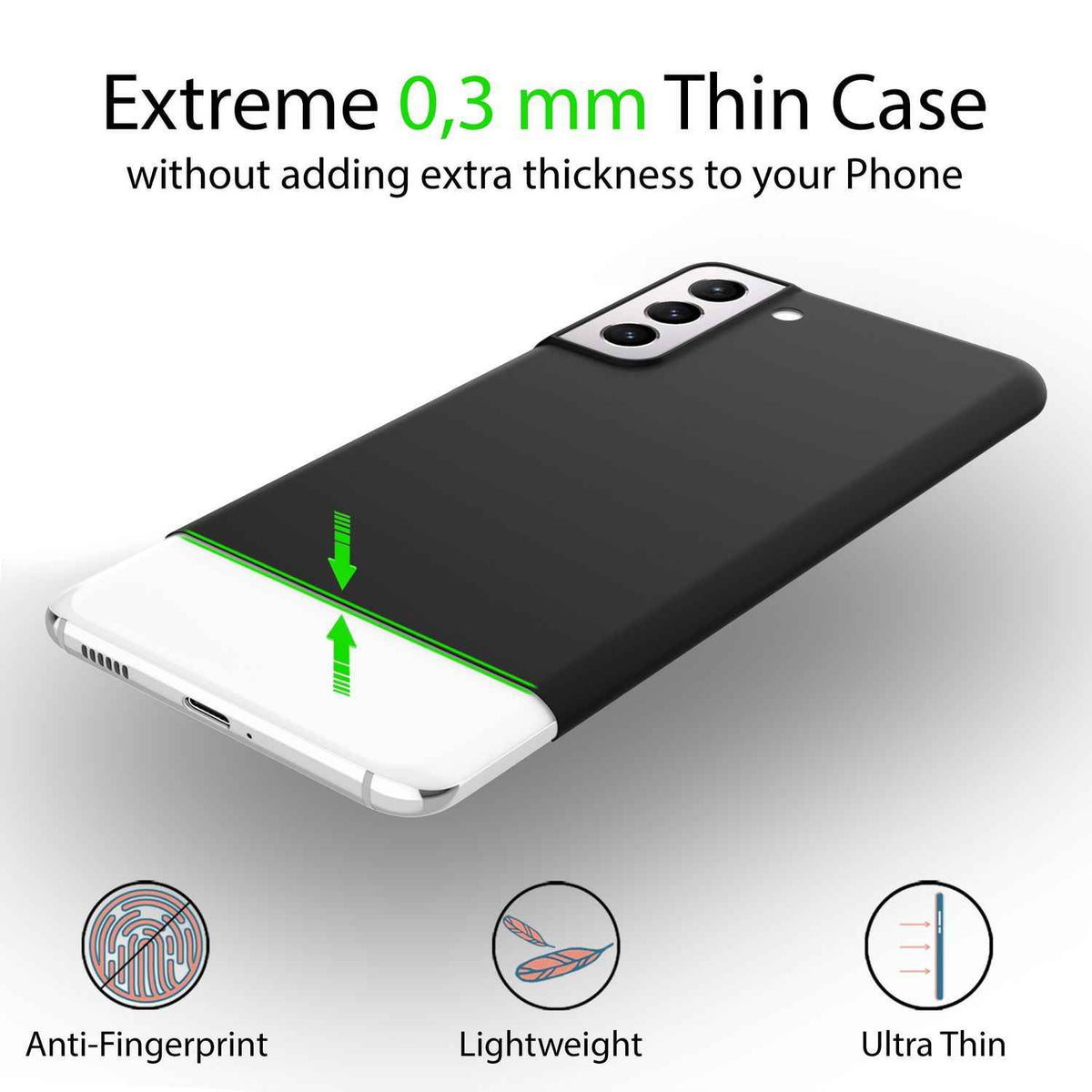 Für Samsung Galaxy S22 - Extra Dünn Hard Case Ultra Slim Handy Hülle Matt Cover