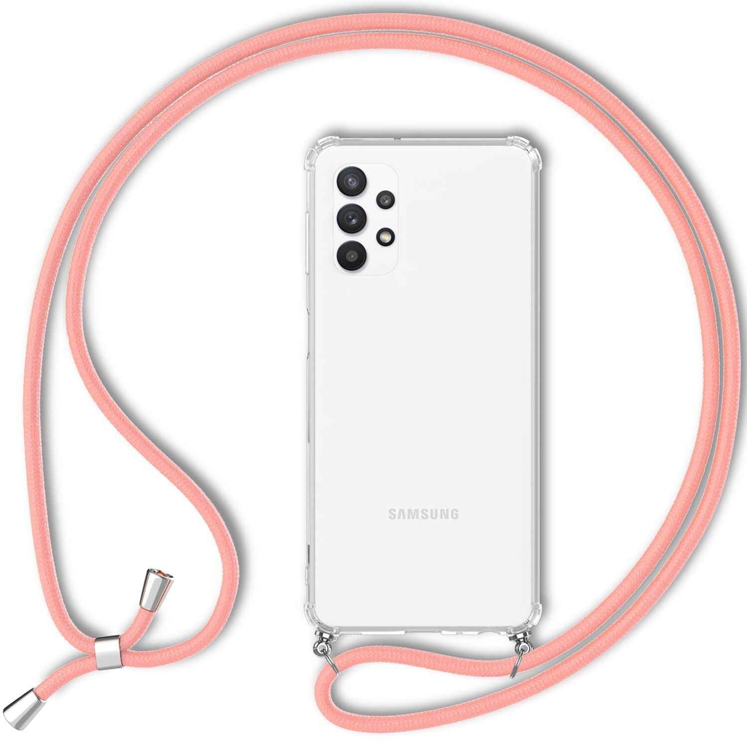 Für Samsung Galaxy A13 - Transparente Handy Hülle mit Kette & Handy-Schnur