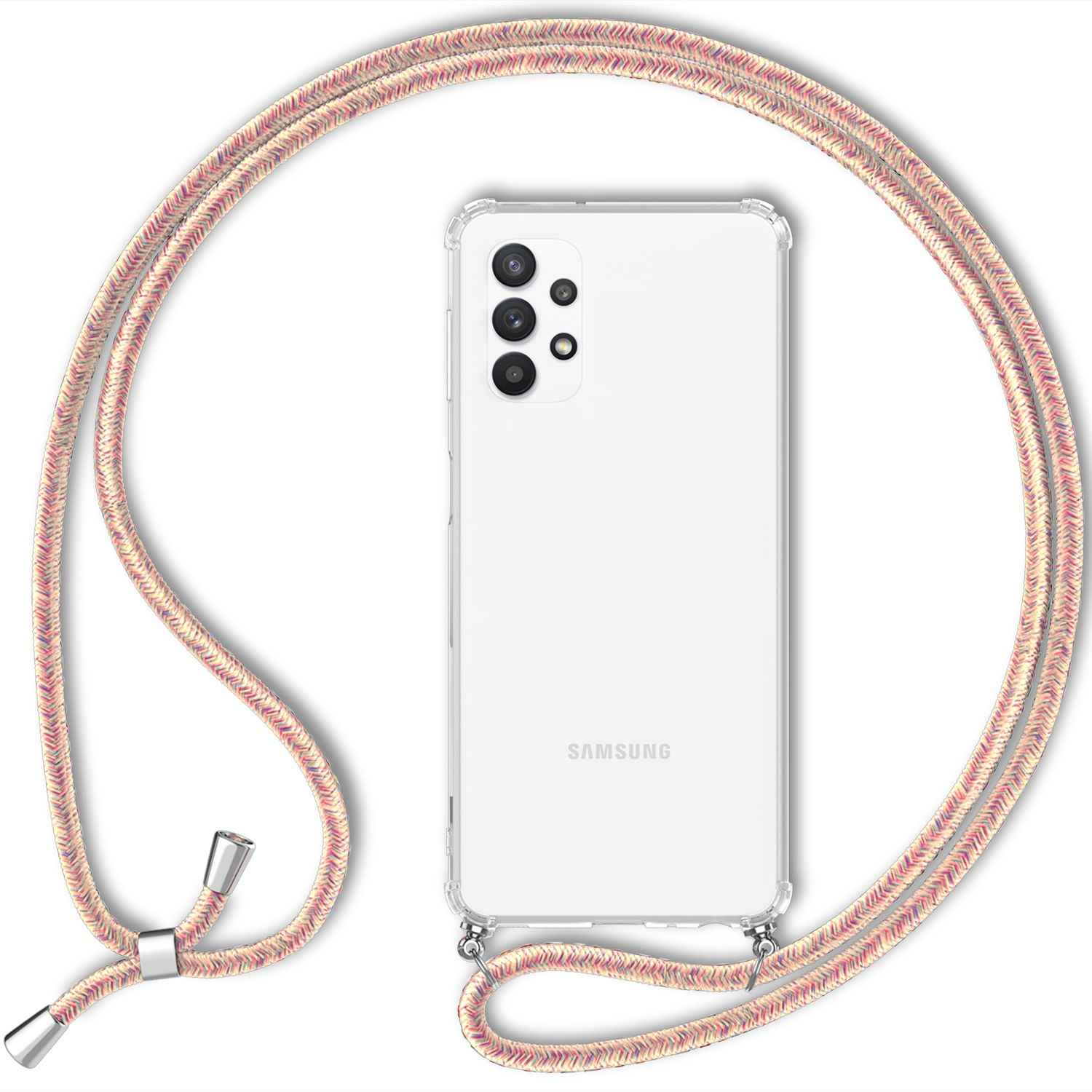 Für Samsung Galaxy A13 - Transparente Handy Hülle mit Kette & Handy-Schnur