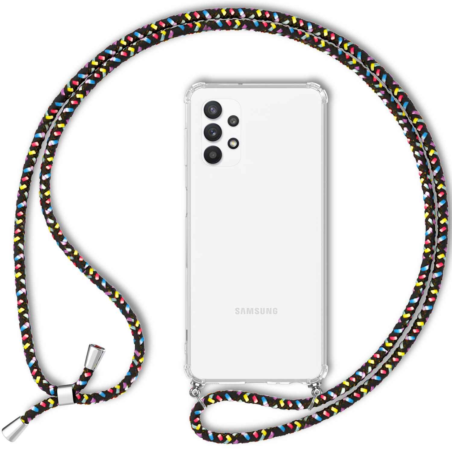 Für Samsung Galaxy A13 - Transparente Handy Hülle mit Kette & Handy-Schnur
