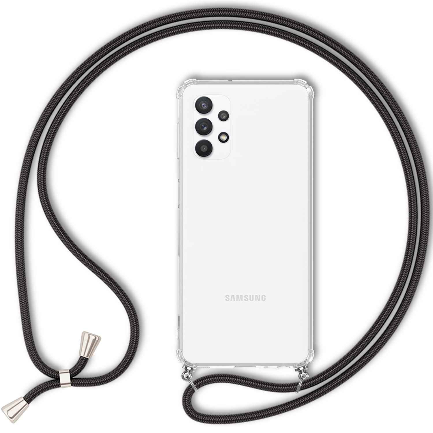 Für Samsung Galaxy A13 - Transparente Handy Hülle mit Kette & Handy-Schnur