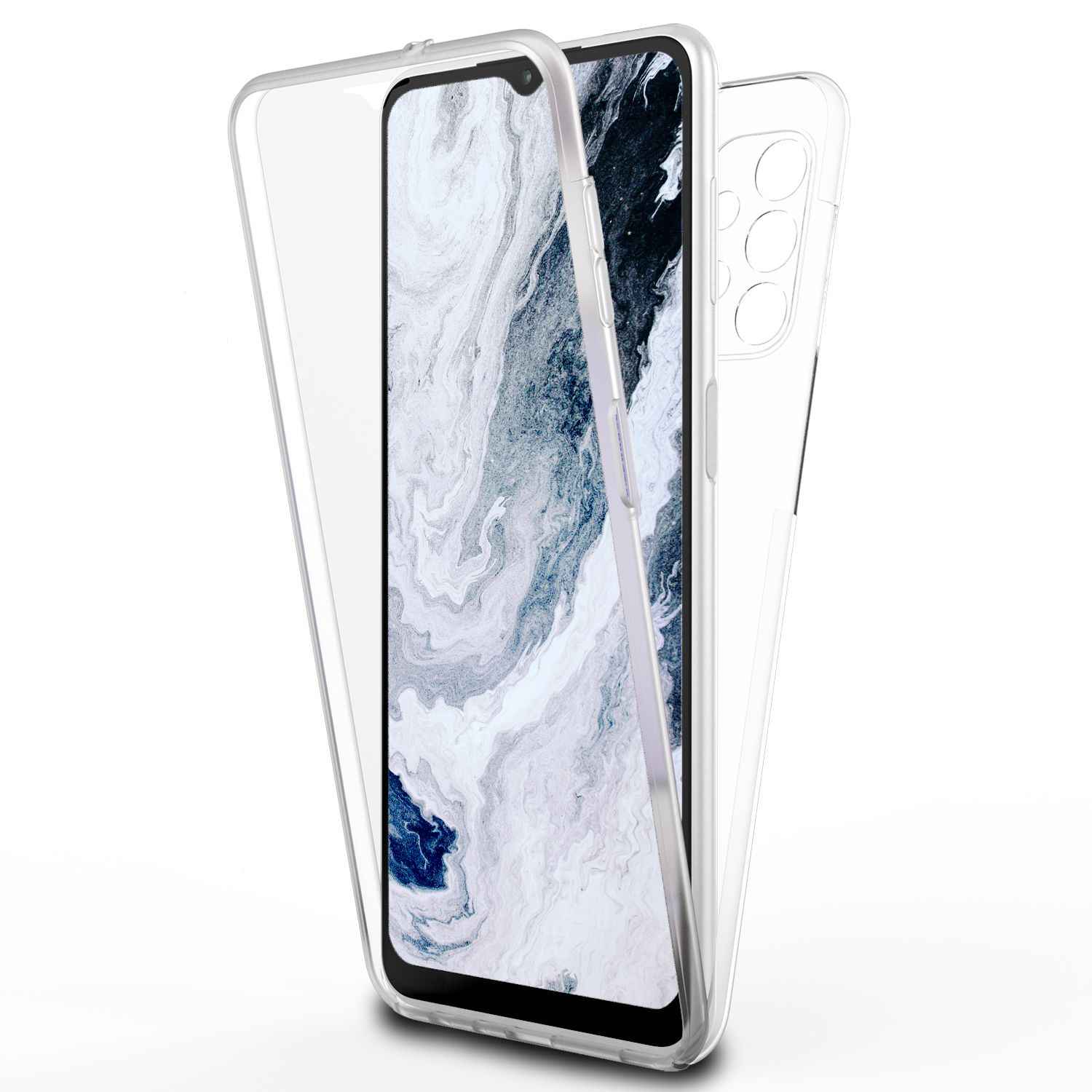 Für Samsung Galaxy A13 - Klare 360° Schutzhülle Anti-Gelb Robust Etui