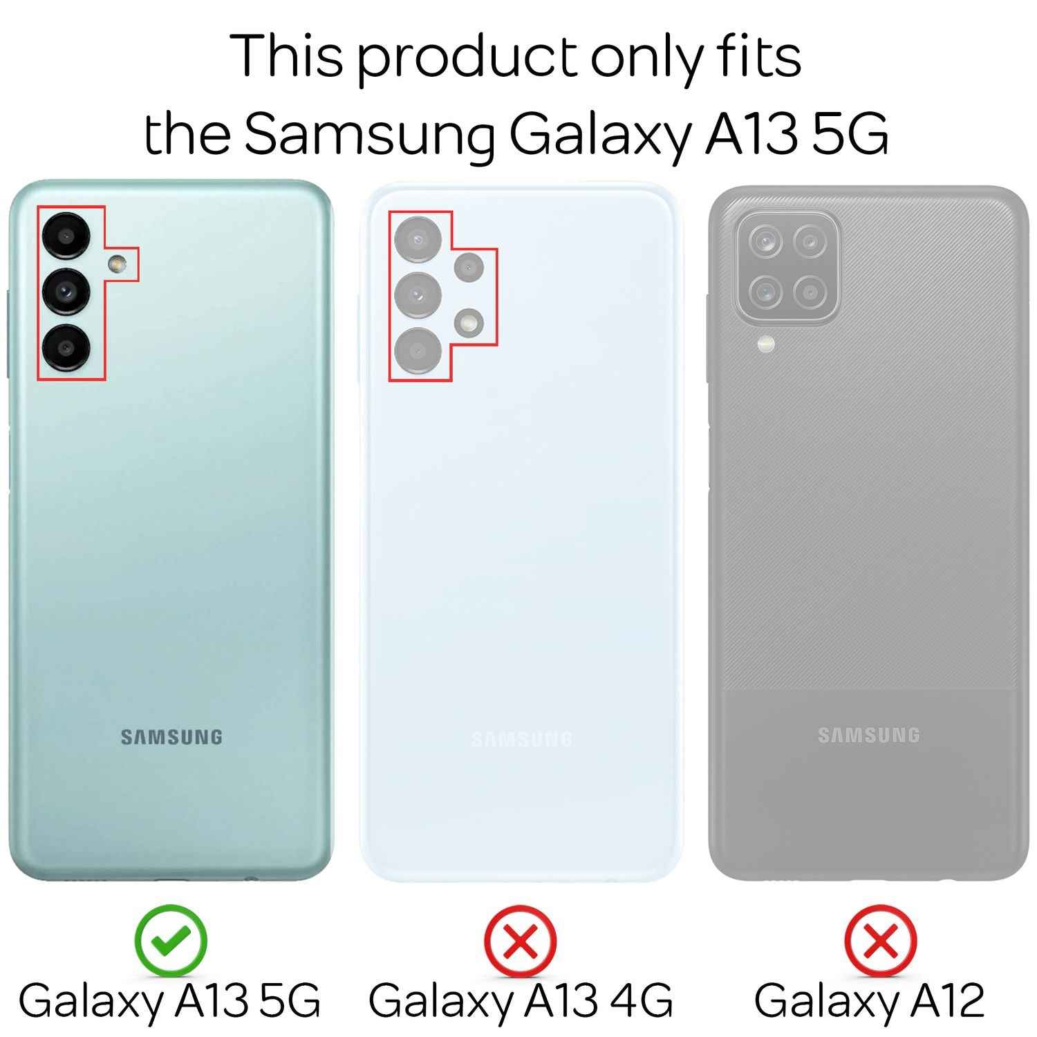 Hülle für Samsung Galaxy A13 5G Klar Anti-Gelb Kratzfest Hardcase Schutzhülle