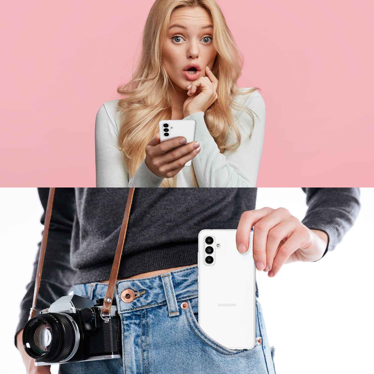 Hülle für Samsung Galaxy A13 5G Klar Anti-Gelb Kratzfest Hardcase Schutzhülle