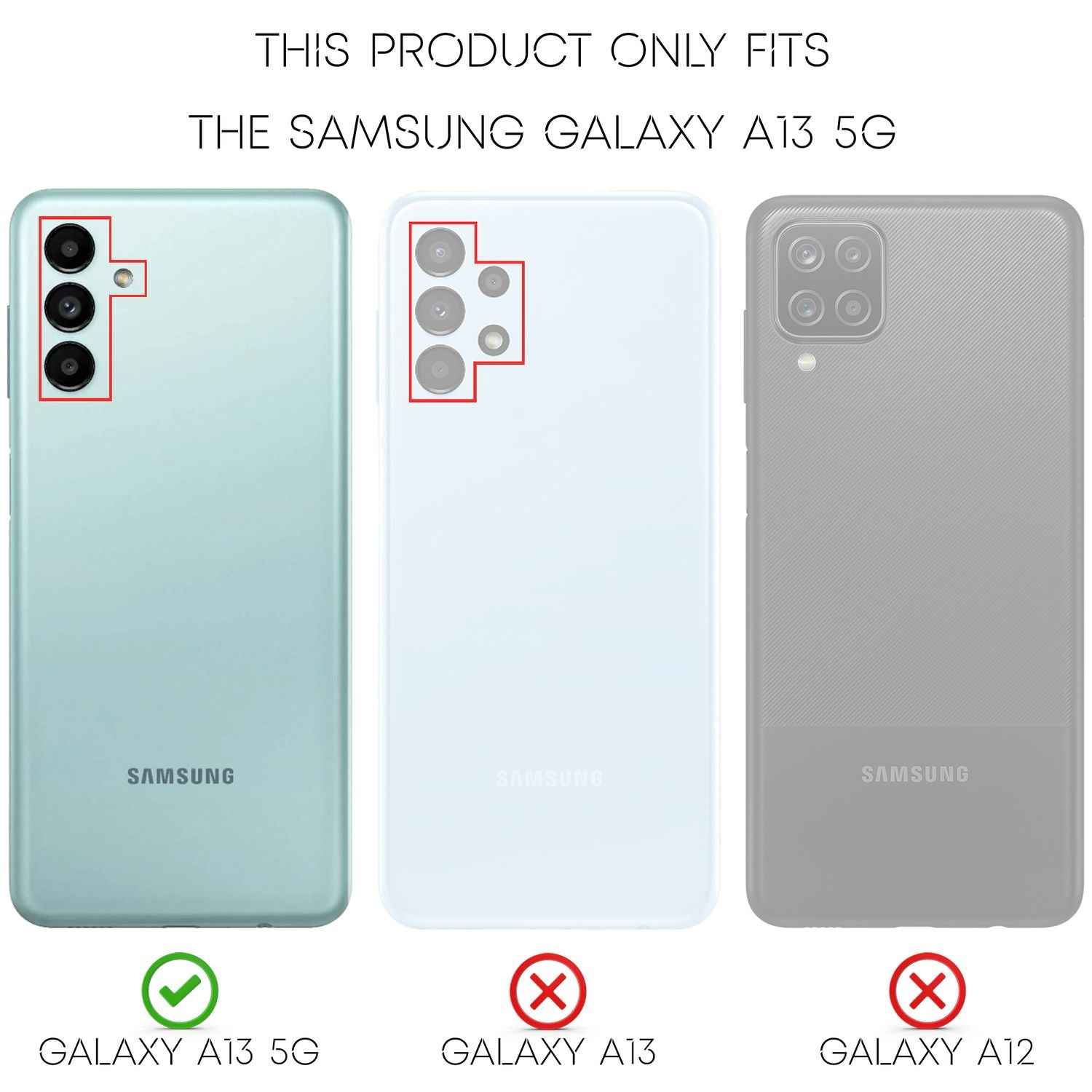 Hülle für Samsung Galaxy A13 5G Leder Look Cover Silikonhülle Case Schutzhülle