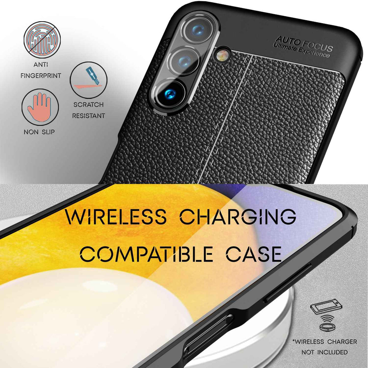Hülle für Samsung Galaxy A13 5G Leder Look Cover Silikonhülle Case Schutzhülle