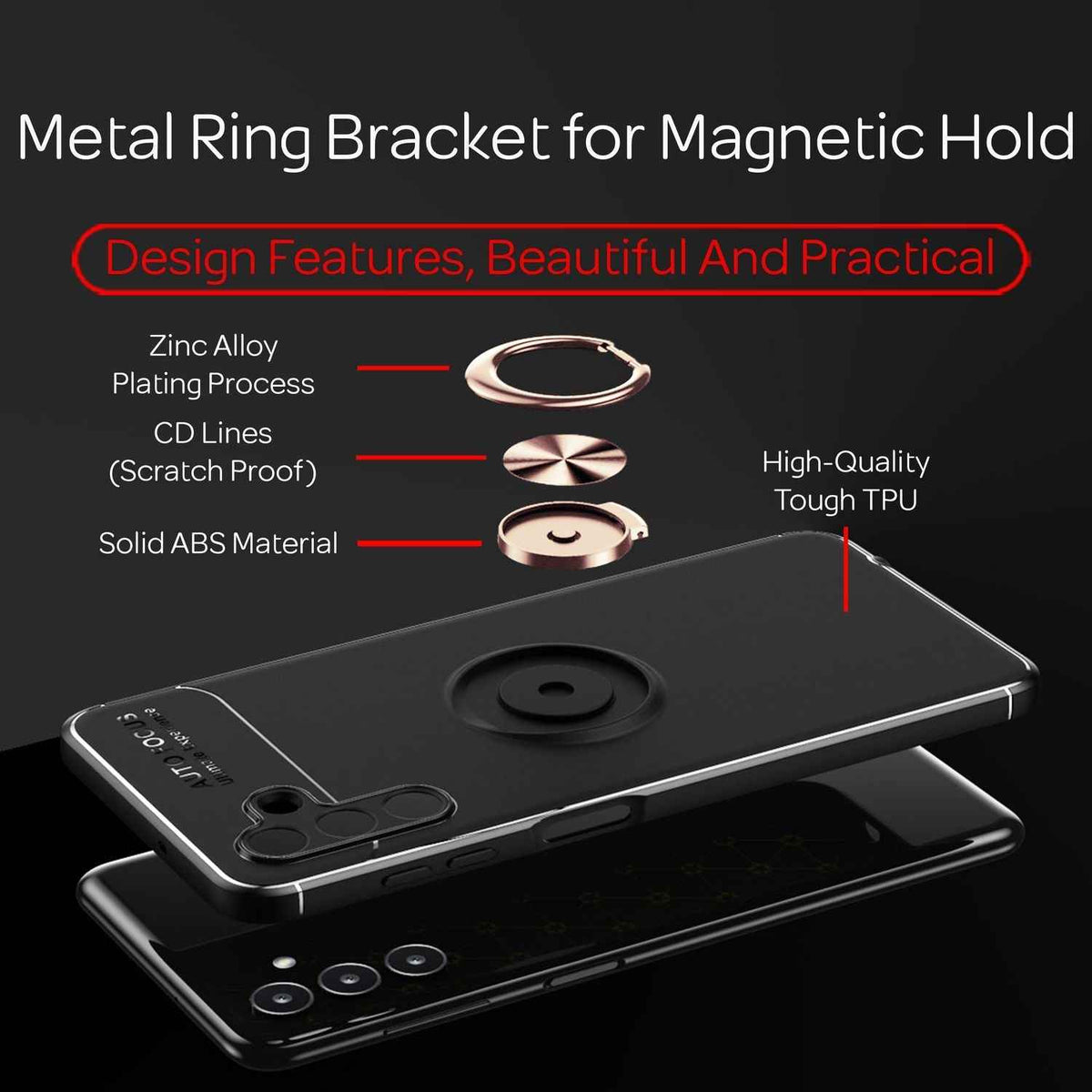 Hülle für Samsung Galaxy A13 5G Ringhülle Ständer Aufsteller Cover Schutzhülle