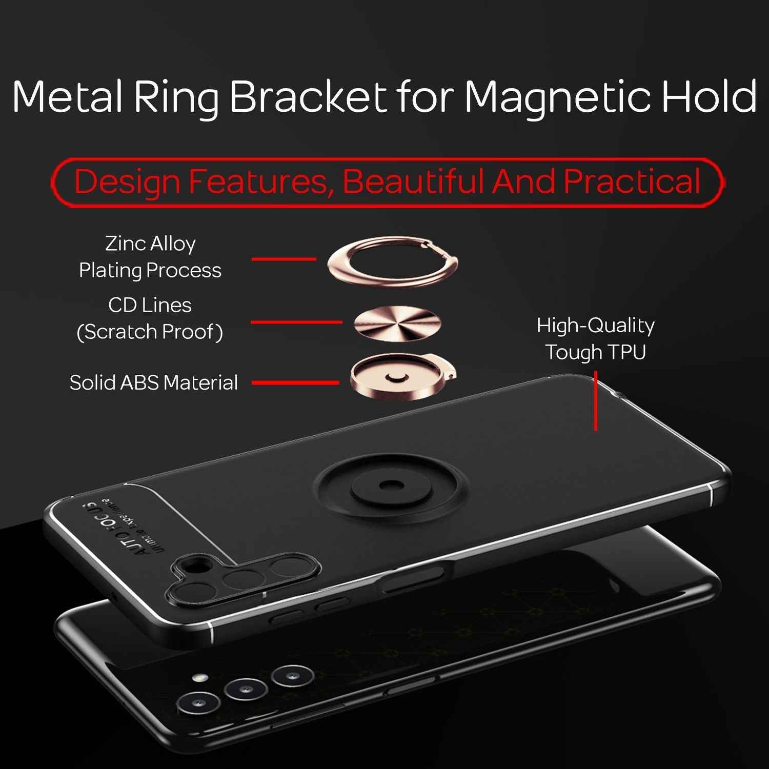 Hülle für Samsung Galaxy A13 5G Ringhülle Ständer Aufsteller Cover Schutzhülle
