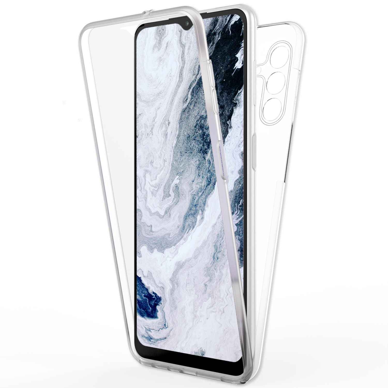 Hülle für Samsung Galaxy A13 5G 360° Schutzhülle Klar Full Cover Display Schutz
