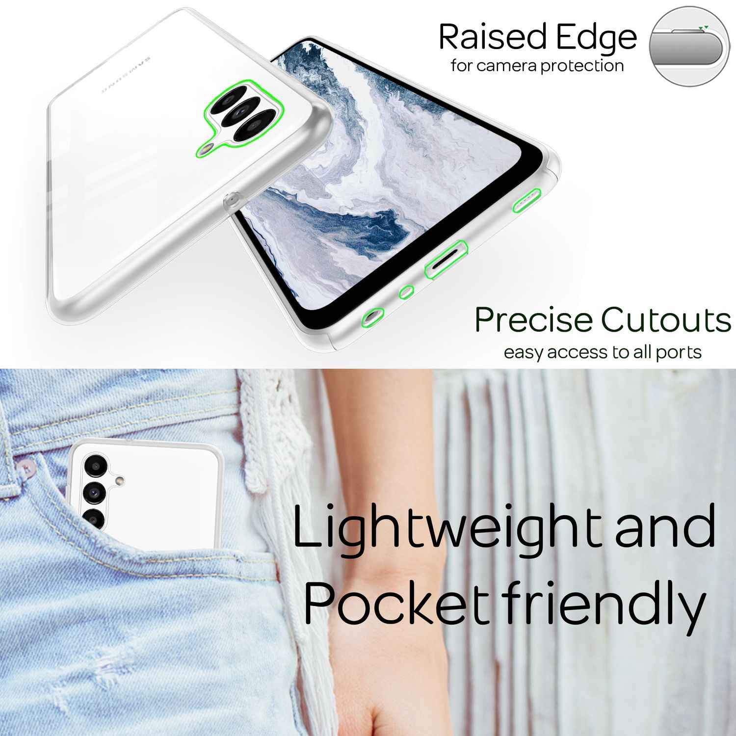 Hülle für Samsung Galaxy A13 5G 360° Schutzhülle Klar Full Cover Display Schutz