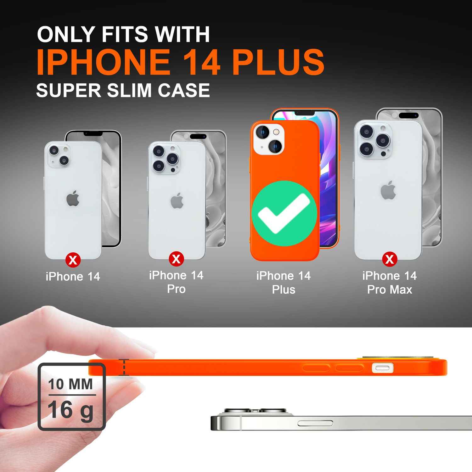 Hülle für iPhone 14 Plus - Bunte Neon Silikon Handyhülle Samtig Rutschfest Cover