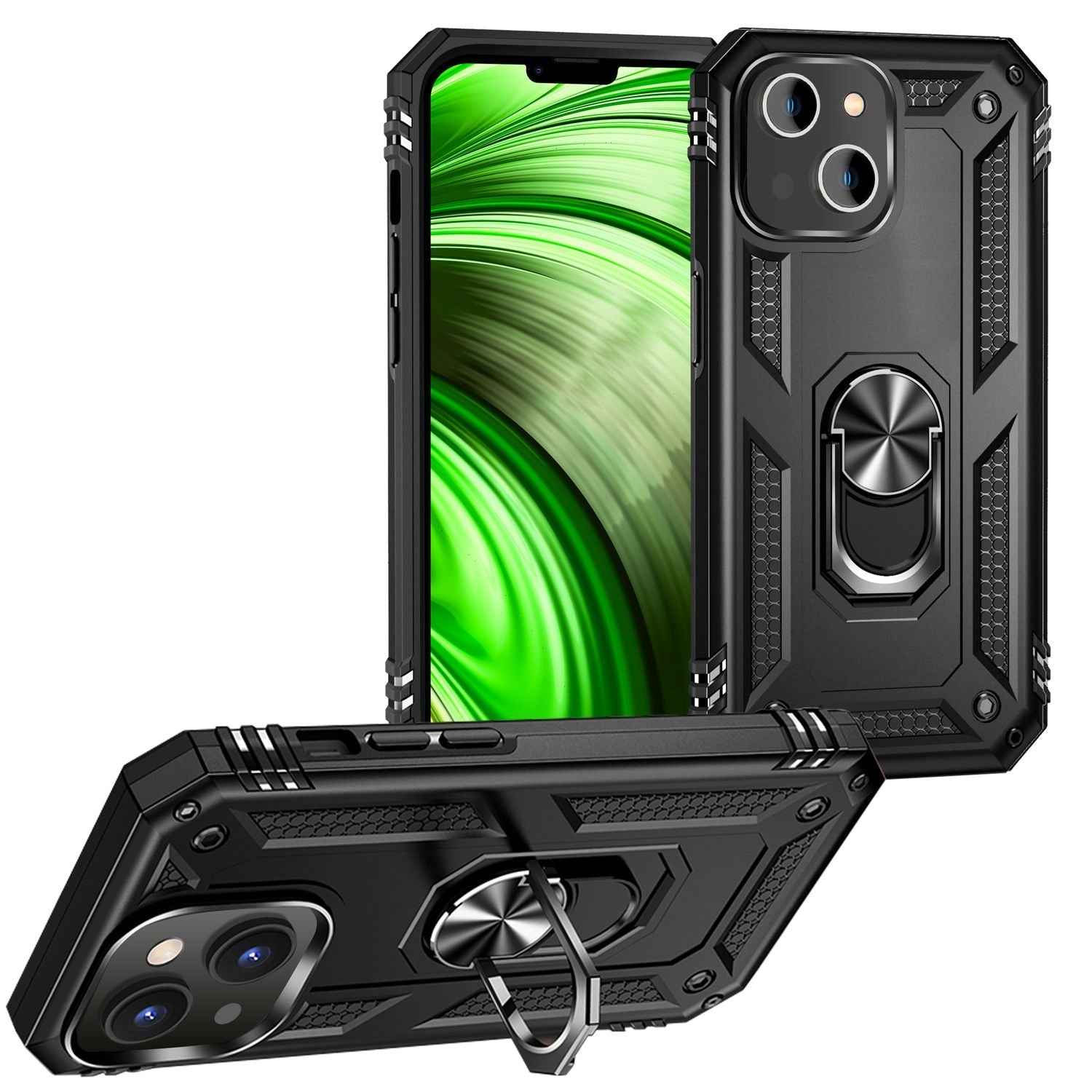 Ring Hülle für iPhone 14 Plus - Military Schutz Stoßfest Outdoor Hard Case Cover