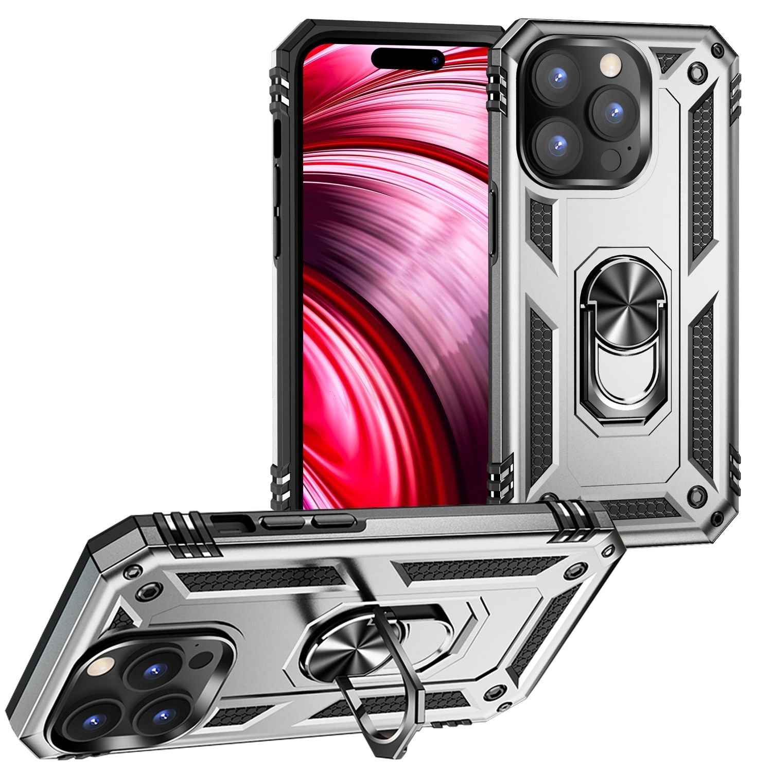Ring Hülle für iPhone 14 Pro - Military Schutz Stoßfest Outdoor Hard Case Cover