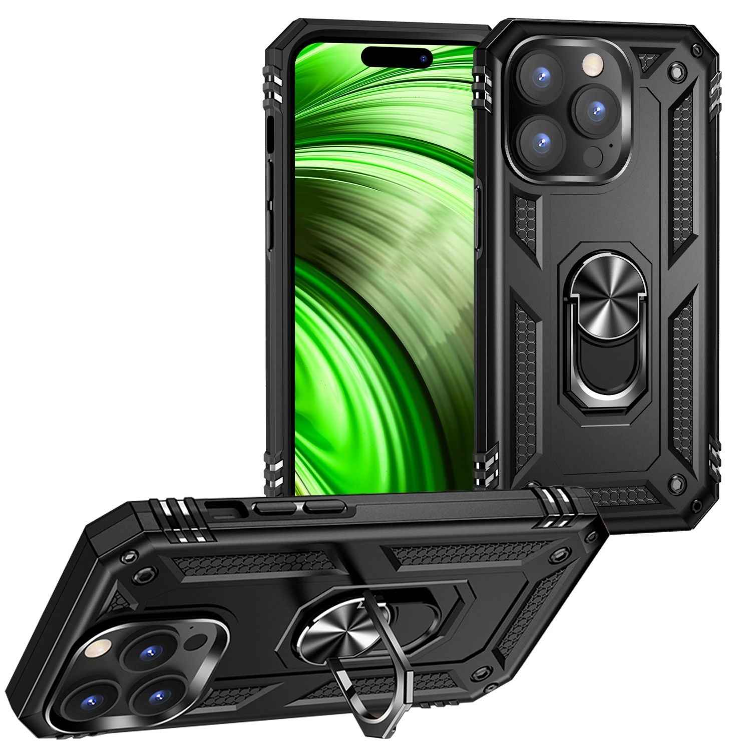 Ring Hülle für iPhone 14 Pro Max - Military Schutz Stoßfest Outdoor Hard Case