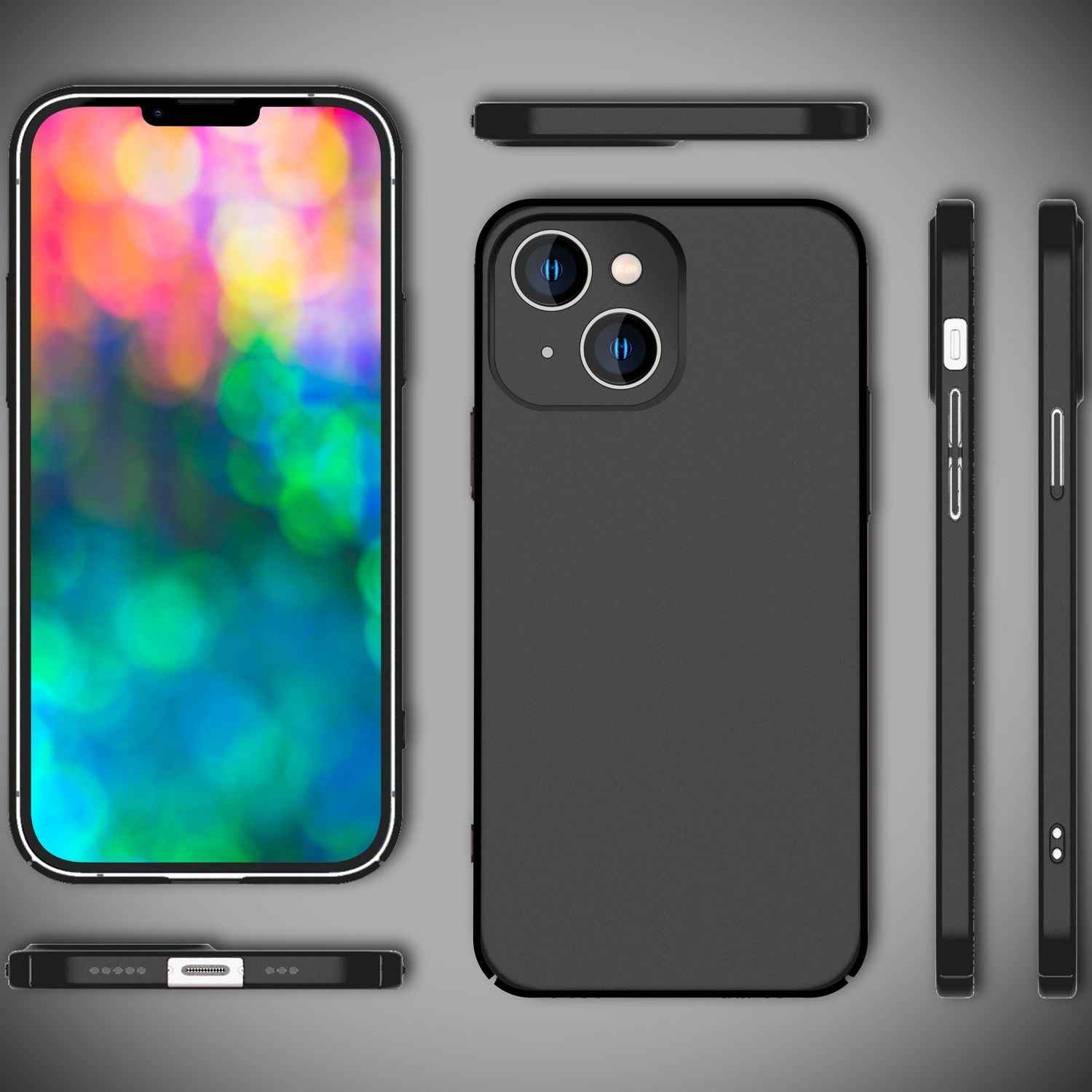 Dünnes Hardcase für iPhone 14, Schutz Hülle 0,5mm Slim Handy Cover Rutschfest