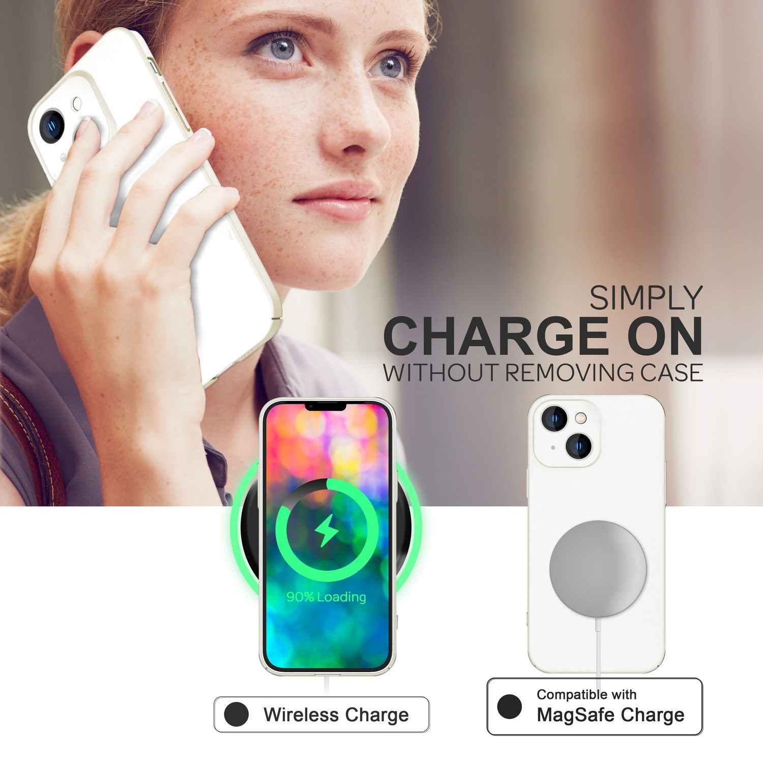 Dünnes Hardcase für iPhone 14, Schutz Hülle 0,5mm Slim Handy Cover Rutschfest
