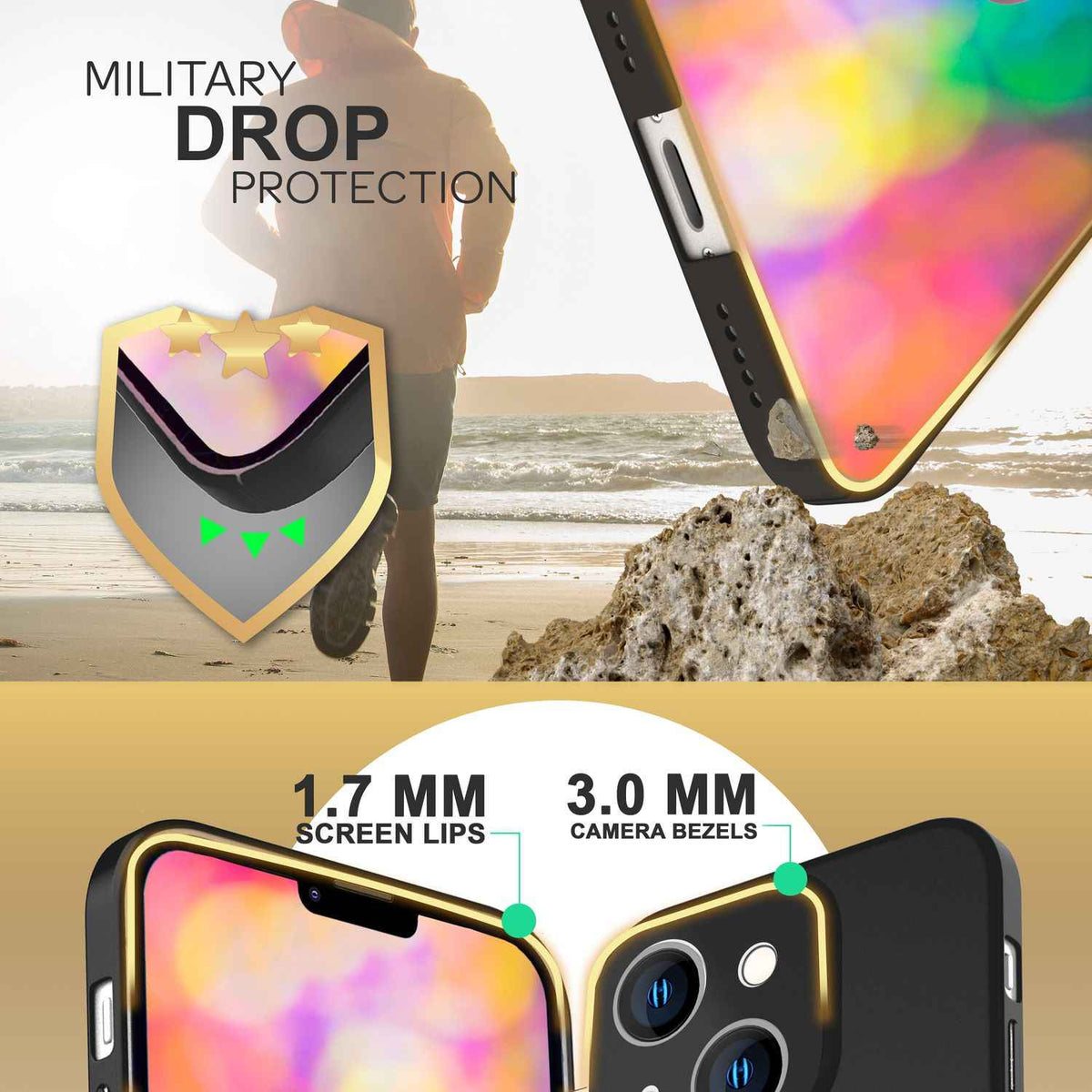Dünnes Hardcase für iPhone 14 Plus, Schutz Hülle 0,5mm Slim Handy Cover Mattiert