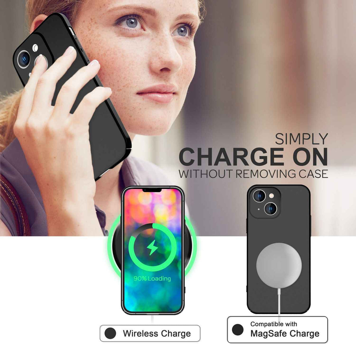 Dünnes Hardcase für iPhone 14 Plus, Schutz Hülle 0,5mm Slim Handy Cover Mattiert
