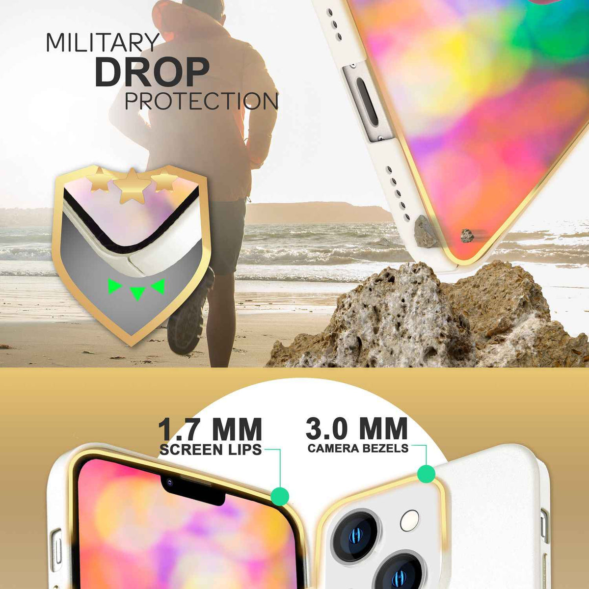 Dünnes Hardcase für iPhone 14 Plus, Schutz Hülle 0,5mm Slim Handy Cover Mattiert