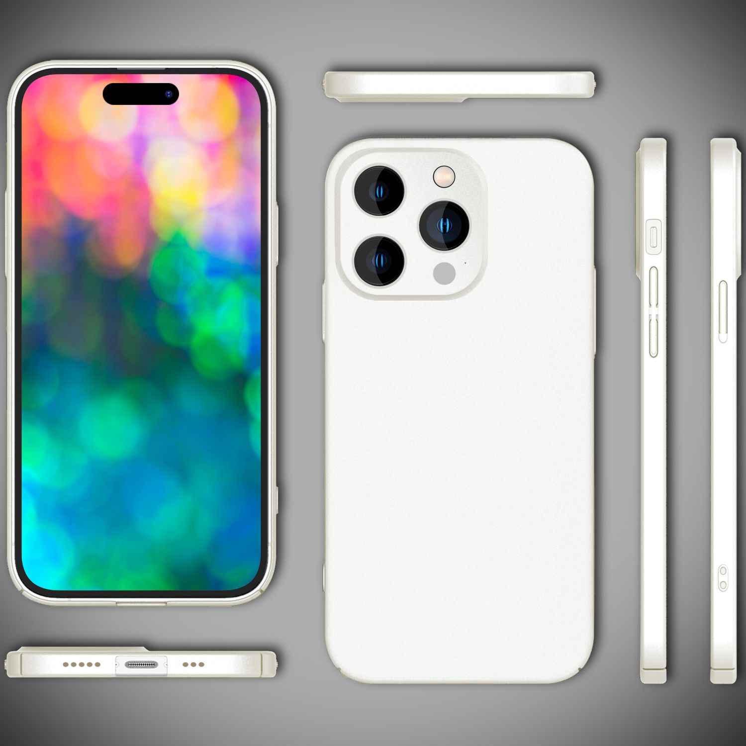 Dünnes Hardcase für iPhone 14 Pro, Schutz Hülle 0,5mm Slim Handy Cover Matt Case