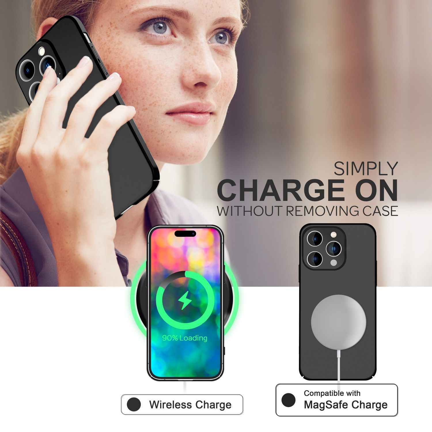 Dünnes Hardcase für iPhone 14 Pro Max, Schutz Hülle 0,5mm Slim Handy Cover Matt