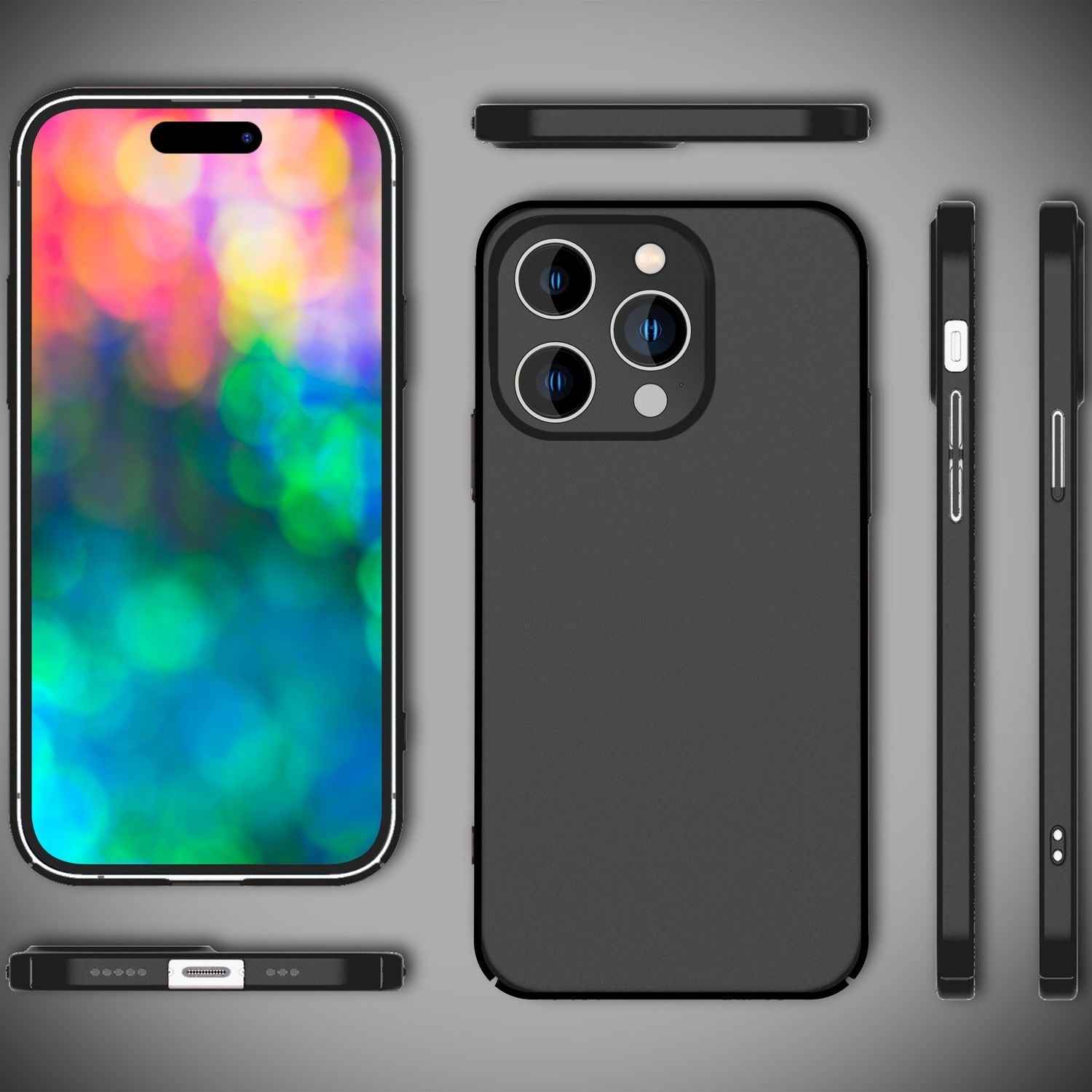 Dünnes Hardcase für iPhone 14 Pro Max, Schutz Hülle 0,5mm Slim Handy Cover Matt