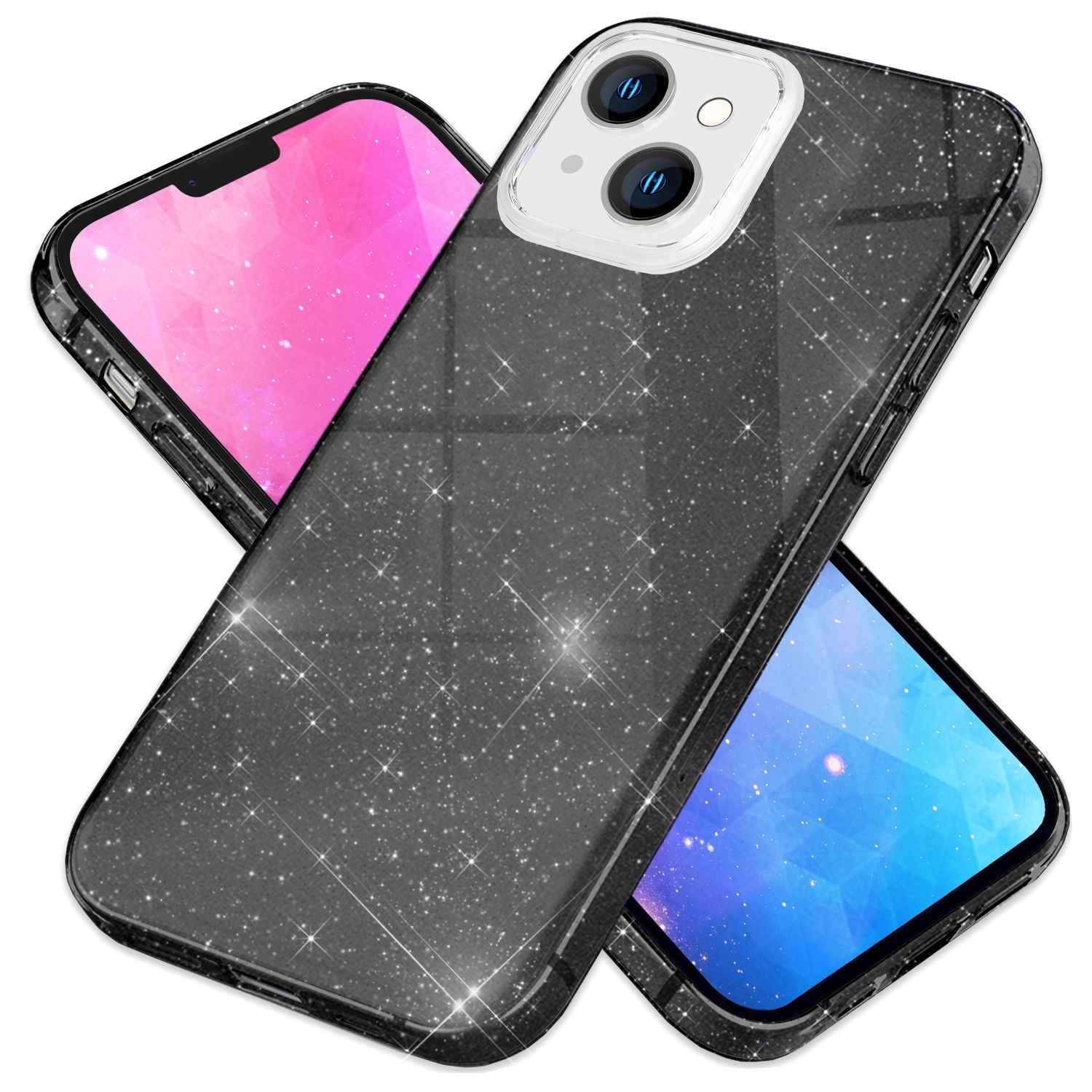 Hülle für iPhone 14 - Glitzer Cover Verstärkte Silikon Handyhülle Glitter Case