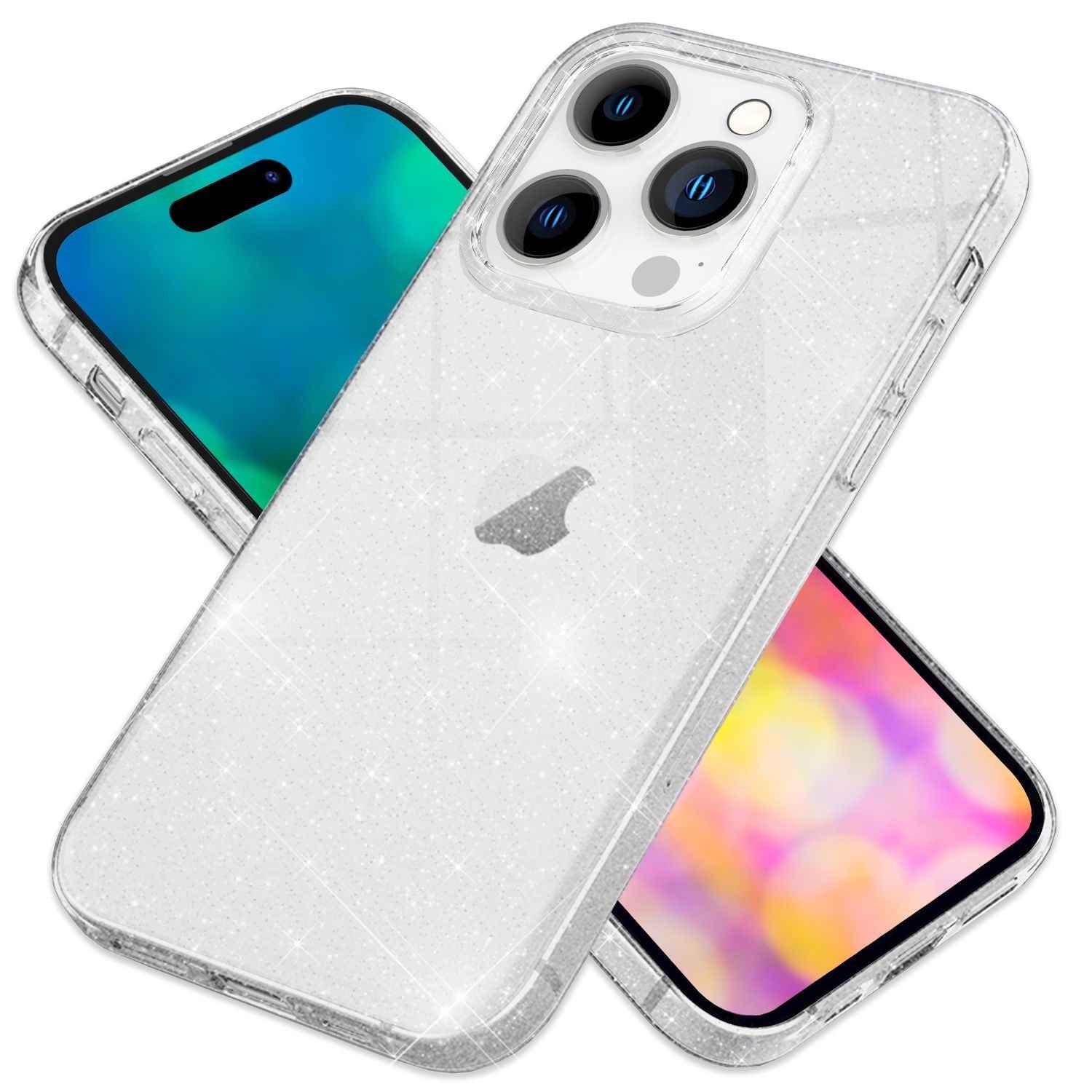 Hülle für iPhone 14 Pro Max - Glitzer Handyhülle Durchsichtig Bling Glitter Case