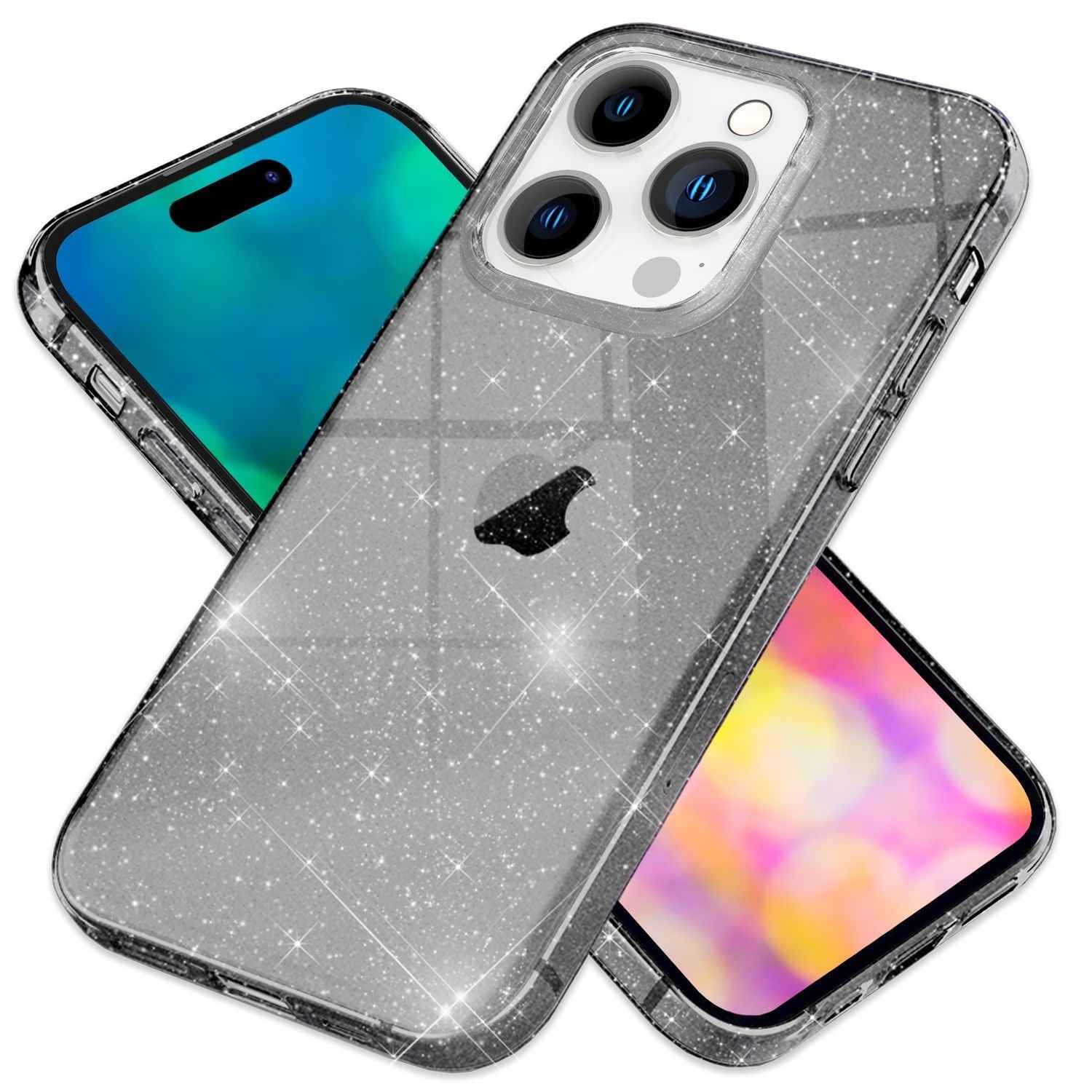 Hülle für iPhone 14 Pro Max - Glitzer Handyhülle Durchsichtig Bling Glitter Case