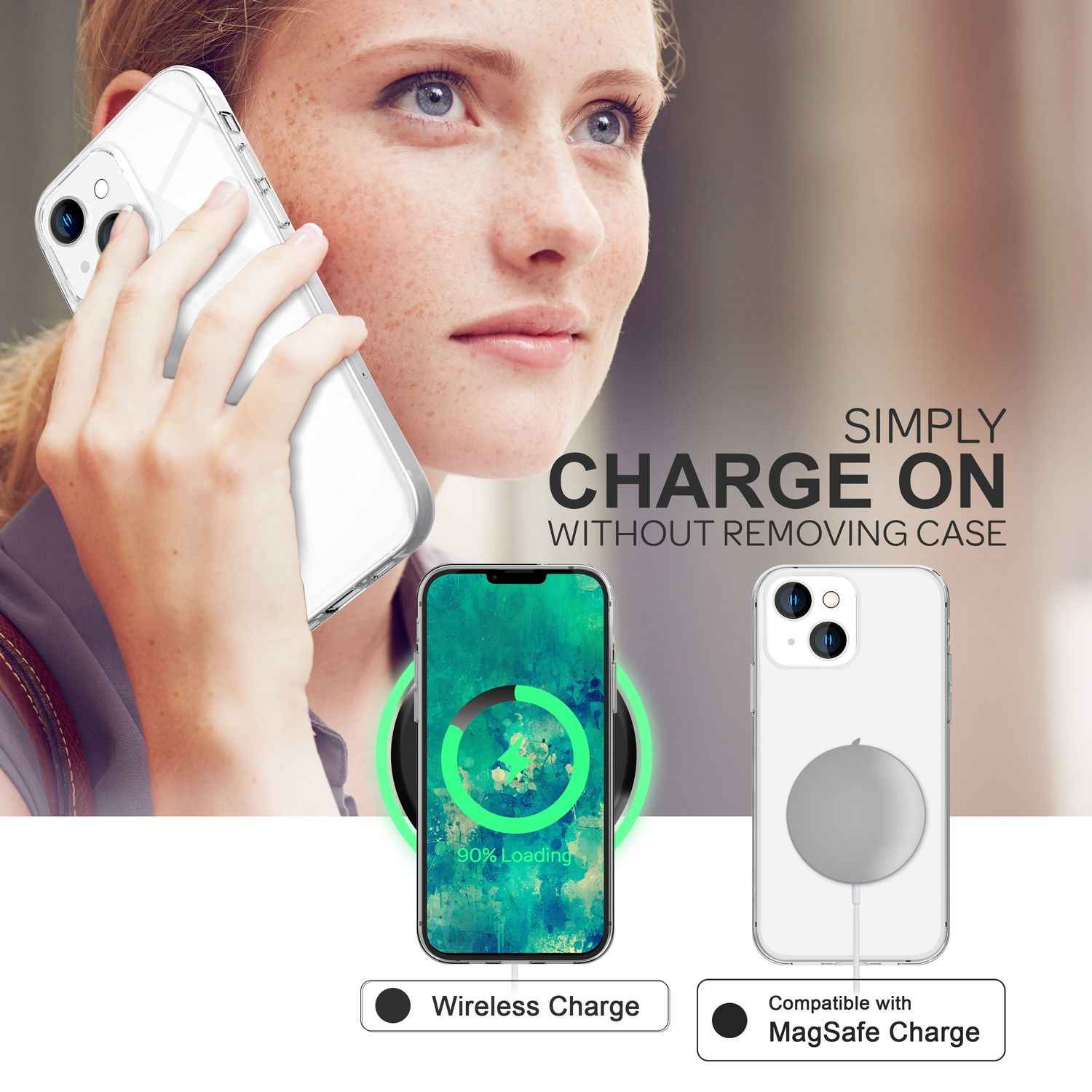 Hülle für iPhone 14 - Klar Durchsichtig Anti-Gelb Crystal Clear Case Handyhülle