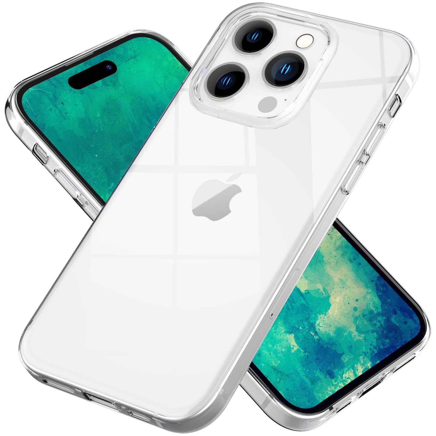 Hülle für iPhone 14 Pro Max - Klar Durchsichtig Anti-Gelb Handyhülle Clear Case