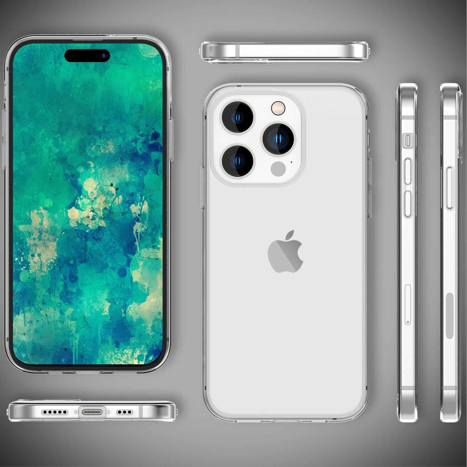 Hülle für iPhone 14 Pro Max - Klar Durchsichtig Anti-Gelb Handyhülle Clear Case