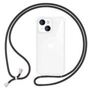 Hülle mit Kette für iPhone 14 - Klare Handyhülle mit Schnur Band zum Umhängen