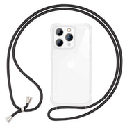 Hülle mit Kette für iPhone 14 Pro Max - Klare Handyhülle mit Band zum Umhängen